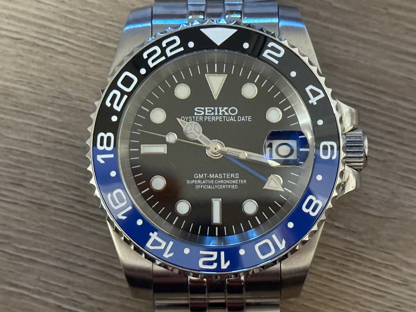 Seiko Mod Batgirl GMT 41MM Case