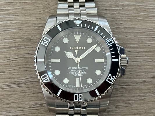 Seiko Mod 41MM Case, No Date Submariner on Jubilee